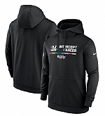 Men's Cincinnati Bengals 2022 Black Crucial Catch Therma Performance Pullover Hoodie,baseball caps,new era cap wholesale,wholesale hats